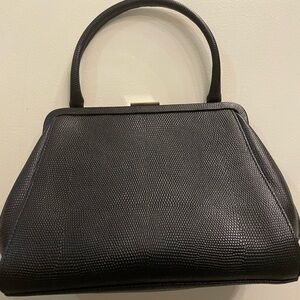Banana Republic Embossed Leather Frame Bag